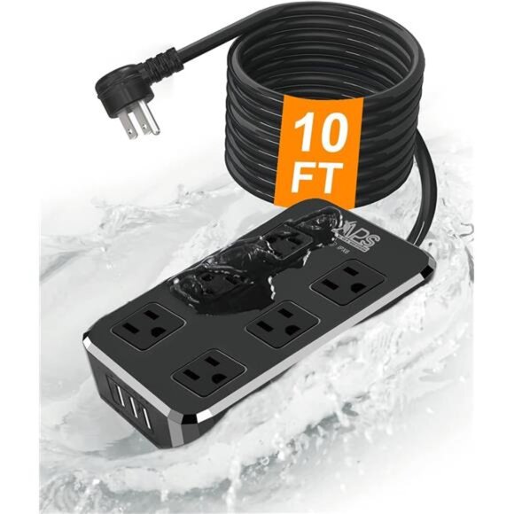 Outdoor Power Strip Weatherproof, Waterproof Surge Protector with 6 Wide Outlet - Picture 1 of 7